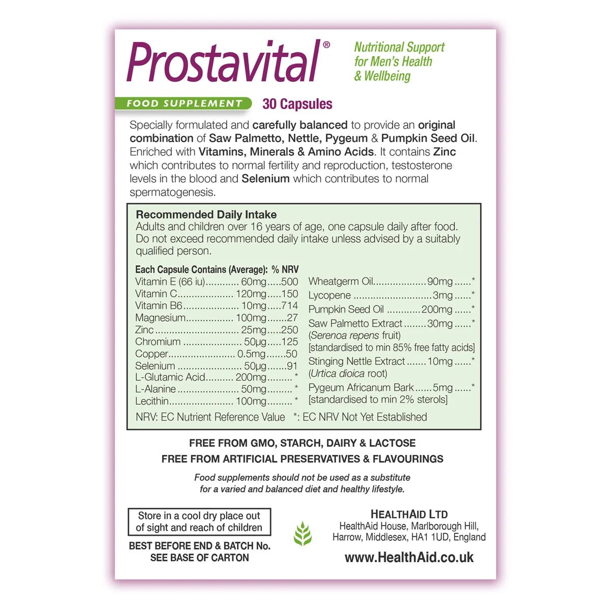 Prostavital Capsules | MJPROTEIN